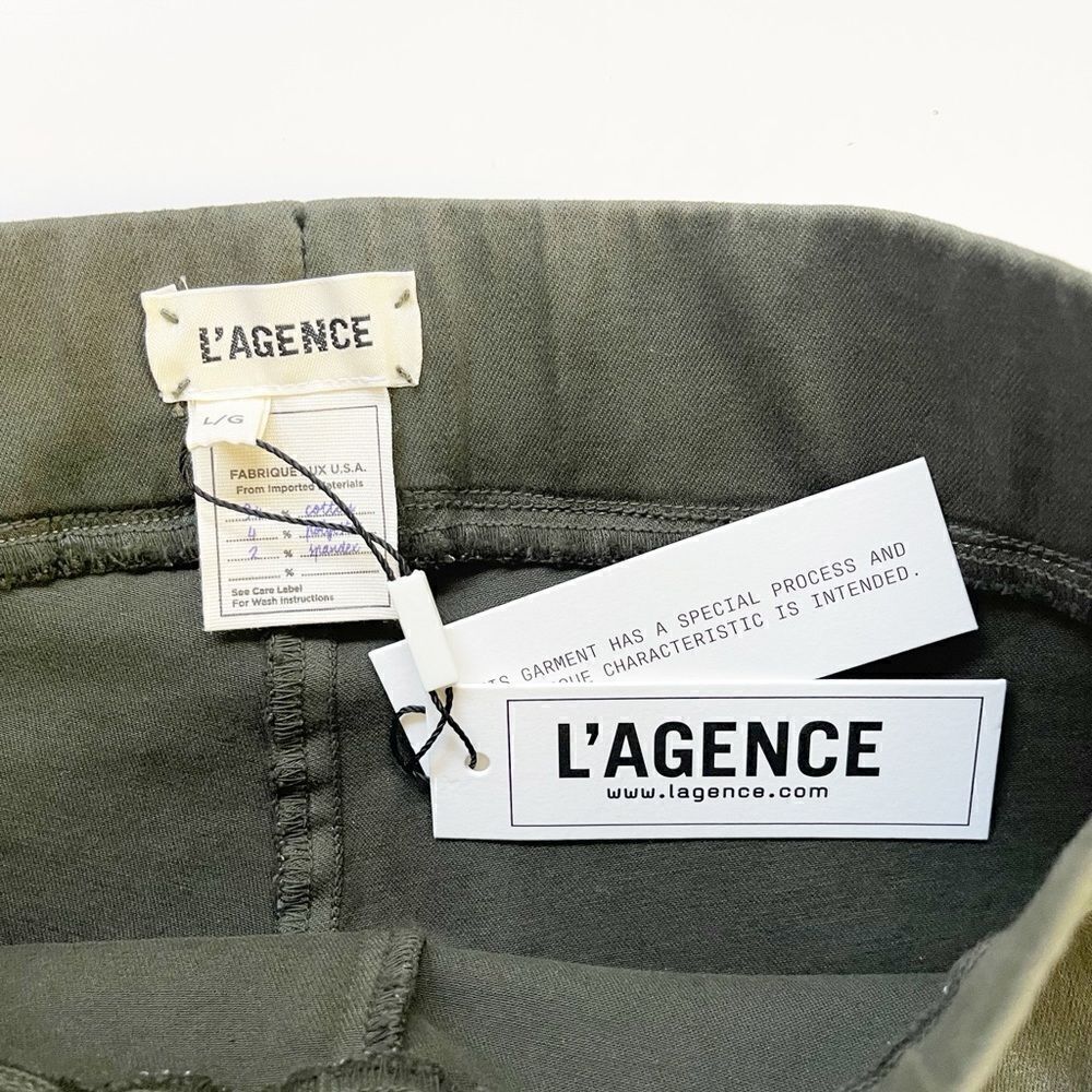 L’AGENCE Jeans coated Rochelle legging in army green. NWT. Large - Picture 4 of 7
